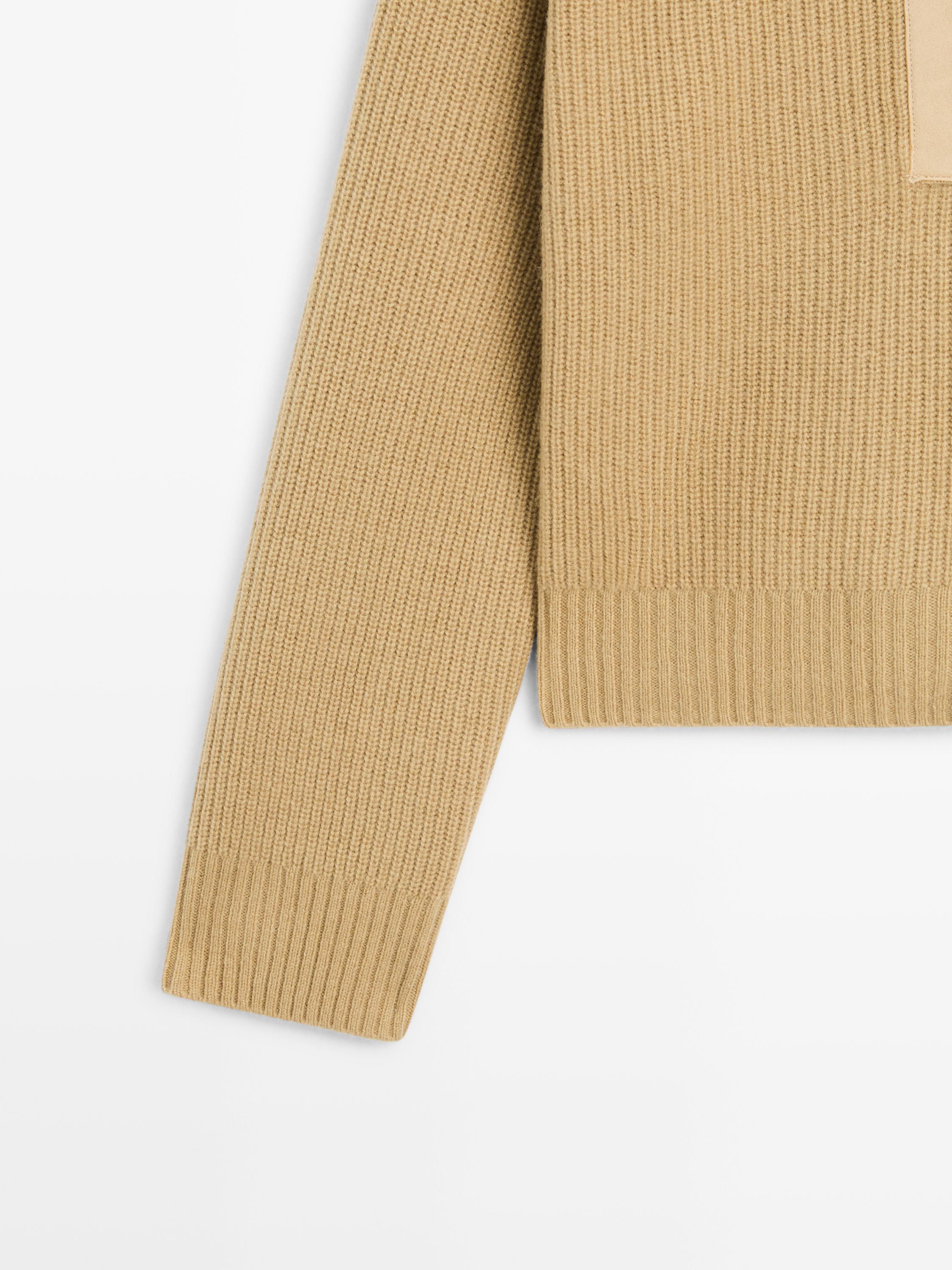 Wool blend knit sweater